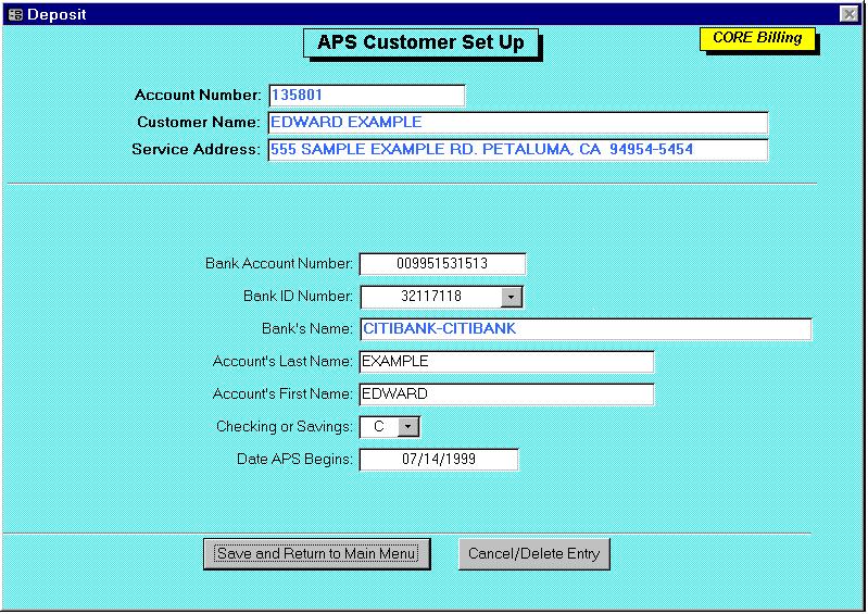 Click the Main Menu button to return to Inquiry