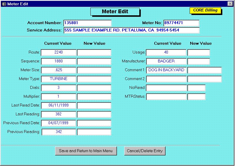 Click the Main Menu button to return to Inquiry