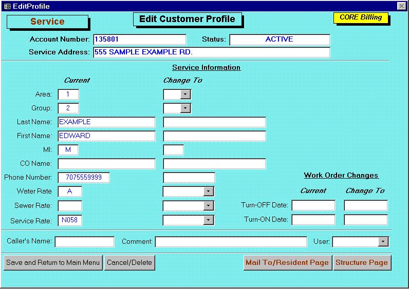 Click the Main Menu button to return to Inquiry