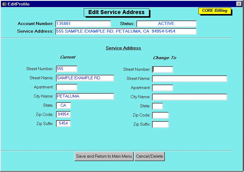 Click the Main Menu button to return to Inquiry