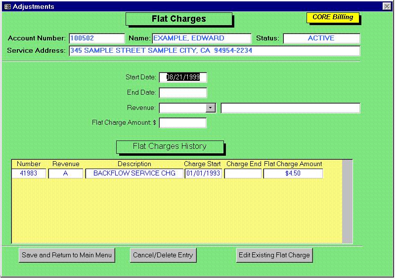 Click the Main Menu button to return to Inquiry