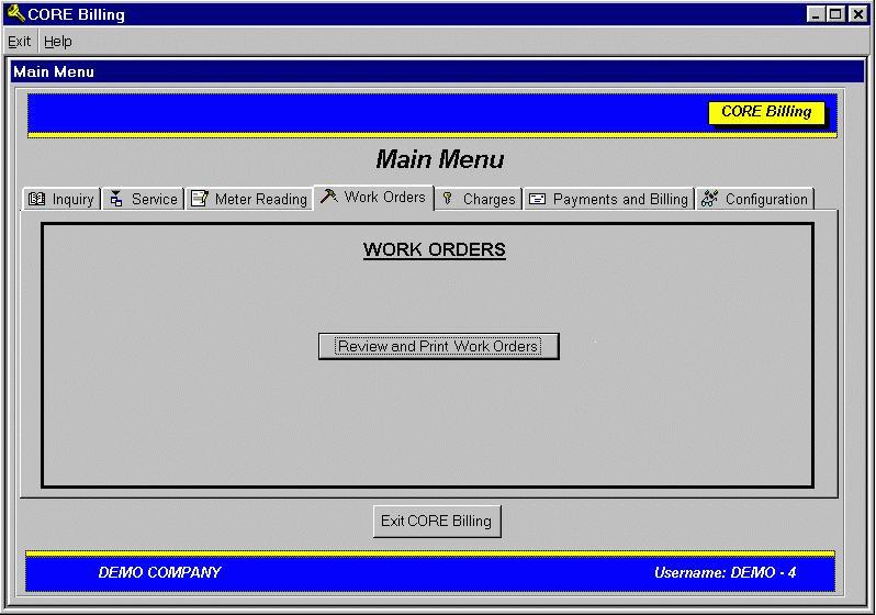 Click a Tab to goto that Menu